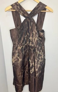Banana Republic Women’s Leopard Strappy Cocktail Dress Size 8 New W Tags Wedding - Picture 1 of 6