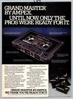 Ampex 90 Grand Master II Cassette Promo Vintage 1978 Full Page Print Ad