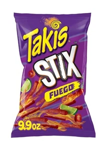 🟢 Neu Limited Edition Takis STIX Fuego Limette würzig Mais Crunch Sticks 9,9oz - Bild 1 von 2