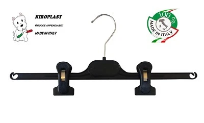 Stock 30 grucce stampelle per pantaloni pinza salvaspazio appendini gruccia 36cm