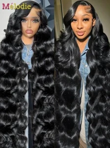 30 38 Inch Lace Frontal Wig Body Wave 13x4 13x6 Human Hair Brazilian 5x5 Wear - Picture 1 of 20