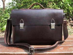 Borsa uomo vera pelle BORSA PORTADOCUMENTI BORSA DA LAVORO tracolla - Foto 1 di 17