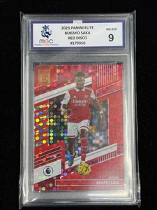Bukayo Saka Arsenal Fc Red Disco 2023 Panini Donruss Elite #12 MGC 9 - Bild 1 von 4