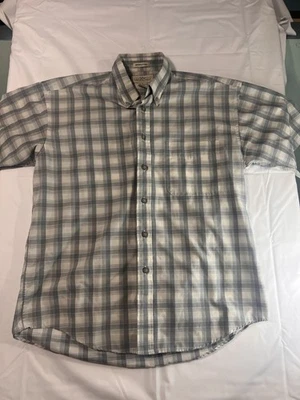 Рубашка повседневная Natural Issue мужская M клетчатая с коротким рукавом на пуговицах без складок - Изображение 1 из 4