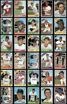 Conjunto de béisbol Topps 1966 constructor lote de (123) diferentes grado medio con semi alto #s Foto 1 de 4