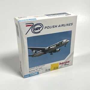 Herpa Wings 502917 LOT Polish Airlines Boeing 767-300 1:500 Diecast Modell Neu! - Bild 1 von 16