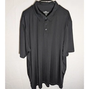 Charles River Polo Shirt 5XL Men Black Performance Polyester Big Tall Workwear - Picture 1 of 5