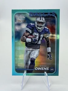 TERRELL OWENS 2024 Topps Chrome #54 Aqua Refractor /199 Dallas Cowboys Card SP - Picture 1 of 2