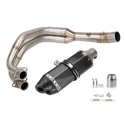 适用于雅马哈 YZF R7 MT-07 FZ07 XSR 700 排气系统双尖消声器尾管 — 第 1/4 张图片