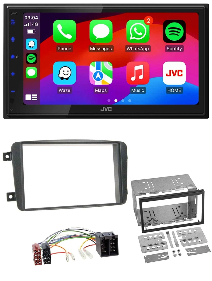 JVC Bluetooth 2DIN MP3 DAB USB Autoradio für Mercedes C-Klasse Vito CLK Viano - Bild 1 von 4
