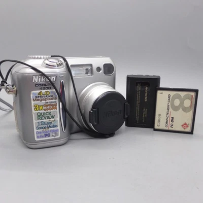 Nikon Digital Camera Coolpix 4300 4.0MP Silver Tested - Image 1 of 4