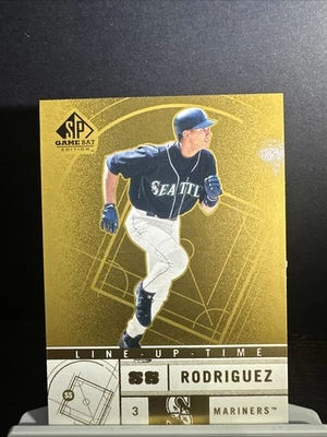 ALEX "A-ROD" RODRIGUEZ 2001 SP Game Bat Edition LINE UP TIME Insert #LT3 - Image 1 of 2
