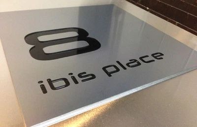 Custom STREET Name NUMBER SIGN PLAQUE Laser Cut Stainless Size: 350mm x 350mm - Image 1 of 4