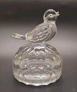 Fermacarte Song Bird in vetro trasparente altezza 2,5"/6,5 cm - Foto 1 di 5