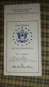 Pristine, President Richard Nixon Signed Unused Easton Press Bookplate - Picture 1 of 5