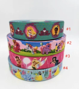 Disney Princess width 25mm Grosgrain Ribbon 4 colours - Picture 1 of 6