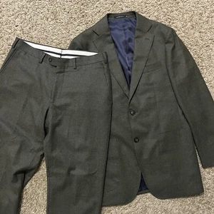 SuitSupply Havana Suit Jacket Soho Pants Wool 2 Piece Set Charcoal Slim 46 - Bild 1 von 12