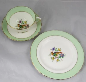 Plant Tuscan Bone China Trio Green with Bird of Paradise Multiple Available - Picture 1 of 5