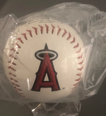 MLB Los Angeles Angels Team Logo Baseball, Offical White Cover