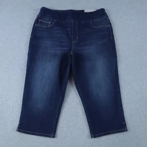 Chicos Jeans Womens 1.5R 10R Slim Leg Capri Pull-On Stretch Flex Denim Blue NWT - Picture 1 of 7