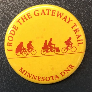 Gateway Bike Trail Minnesota Pin Back Button - Picture 1 of 2