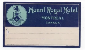 Montaje de etiqueta de equipaje vintage Royal Hotel Montreal Canadá - Imagen 1 de 1
