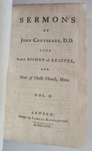 1757 / SERMONS BY John CONYBEARE / Vol. II / Bible Int. - Picture 1 of 12