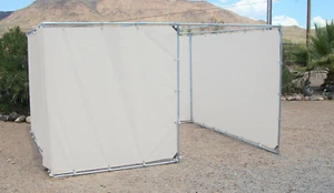 10' x 20' Tan Sukkah Kit 4ft Offset Door 1" Fittings Sukkot PIPE NOT INCLUDED - Picture 1 of 8