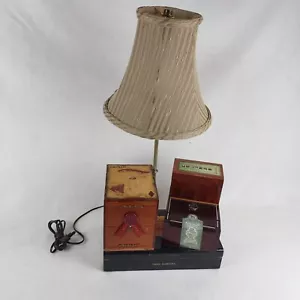 Handmade Cigar Box Lamp Study Man Cave Library Cigar Room 24 x 12 x 6 3/4 Opens - Picture 1 of 17