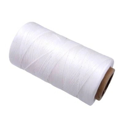 284 Yards 150D White Flat Waxed Thread Leather Hand Sewing Stiching Cord A6 - Image 1 of 4