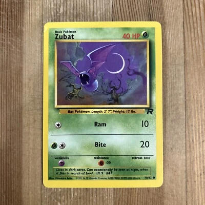 Zubat - 70/82 - Team Rocket Set TCG - Pokemon Card - HP - Image 1 of 2