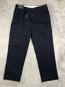 Polo Ralph Lauren Pants Mens 36x30 Navy Vintage NWT Ethan Classic Pleated Fit - Picture 1 of 21