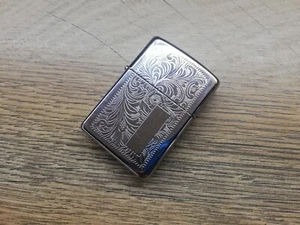 VTG 1996 ZIPPO DOUBLE SIDED VENETIAN FLORAL High Polish Chrome NOT ENGRAVED - Picture 1 of 10
