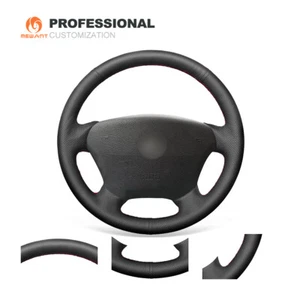 Funda de cuero negra para volante de coche para Mercedes Benz Clase M W163 1998 - Imagen 1 de 10