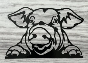 Peeking Pig Laptop/Auto/Fenster Aufkleber/Sticker mehrere Farben verfügbar - Bild 1 von 26