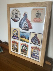 Adnams Brewery framed vintage Broadside beer mats - Picture 1 of 3