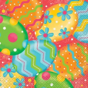 24 ct Happy Easter Eggs Paper Party Beverage Napkins Spring Easter NEW - Picture 1 of 1
