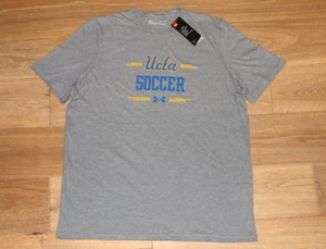 Under Armour UA Official UCLA Bruins Men’s Soccer Tee T-Shirt Grey NEW sz L - Picture 1 of 2
