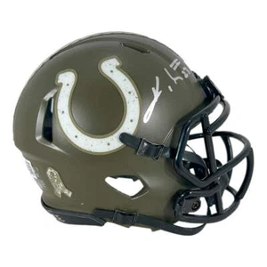 Kenny Moore II Signed Indianapolis Colts Salute to Service Mini Football Helmet - Picture 1 of 3