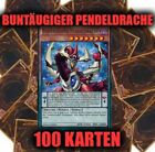 Buntäugiger Pendeldrache + 100 Karten Sammlung. Yugioh Sparangebot!