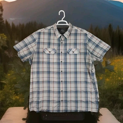 Croft Barrow Button Down Shirt Mens Size 2XB Big & Tall Plaid Fishing Vented EUC - Image 1 of 4