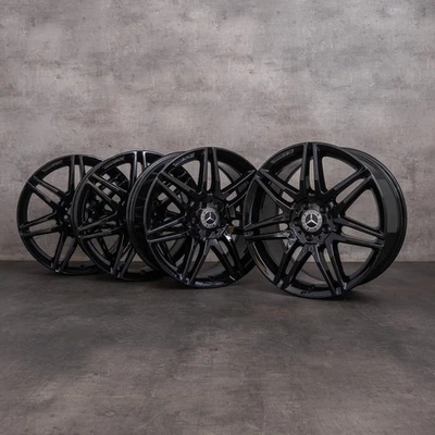 Mercedes E-Klasse AMG Felgen 19 Zoll C207 A207 A2124011900 schwarz glanz - Bild 1 von 4