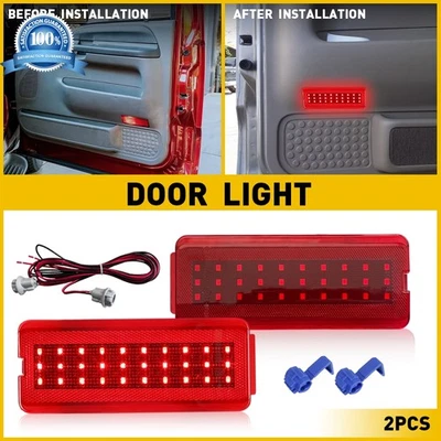 2X Luz LED interior del panel de la puerta roja para Ford F250 F350 F450 F550 1999-2007 Foto 1 de 4