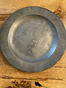 Antique Pewter Plate London. John Fasson &Son??? Repaired? - Picture 1 of 9