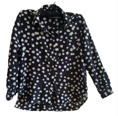 SPORTSCRAFT Floral Print Silk Blend Shirt-Size 12 - image 1 of 2