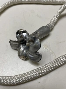 Vintage Silver 1983 Christopher Ross Hummingbird Belt Buckle FLOWER ONLY - Picture 1 of 4