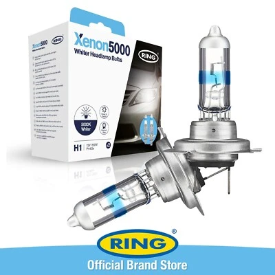 Ring Xenon 5000 Whiter Headlight Bulbs Road Legal H7 (477) - Image 1 of 3