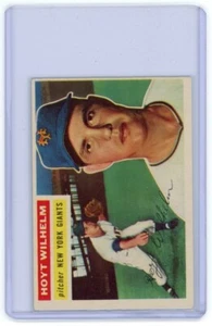 1956 Topps #307 Hoyt Wilhelm New York Giants Salón de la fama Ex-Nuevo - Imagen 1 de 2
