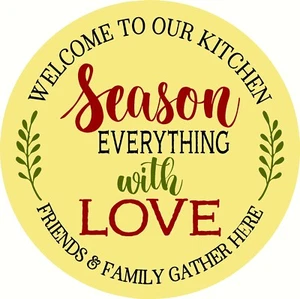 REUSABLE STENCIL 10197 U 12" circle Season Everything -DIY SIGN Mylar Stencils - Picture 1 of 1