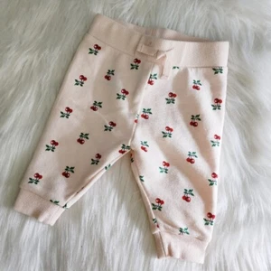 *NWT* Janie & Jack Cherry Sweatpants - Baby Girl - Size 0-3 months - Picture 1 of 4